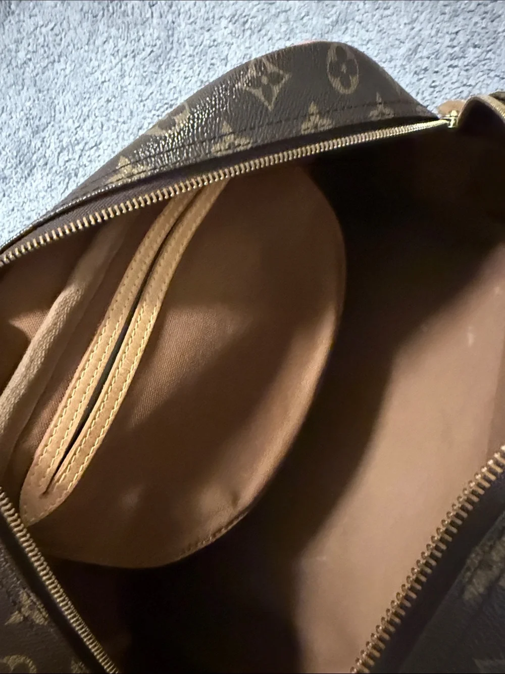 Louis Vuitton Monogram Canvas Satchel in Brown and Tan